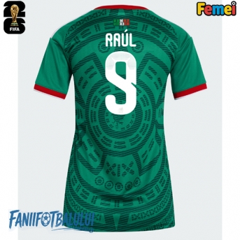 Mexic Raul Jimenez #9 Echipament de Fotbal Replică Mondial 2026 Femei Acasa
